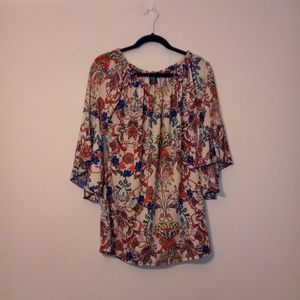 Flowy boho tunic with tie sleees